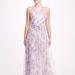 Marchesa Notte Capri Printed Gown - Lilac - Purple - 12