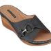 GC SHOES Bay Black Wedge Sandals - Black - 8.5