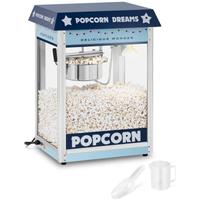 Retro Popcornmaschine Popcornmaker Popcornautomat 1.600 w 5 bis 6 kg/h blau