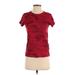 Rag & Bone Short Sleeve T-Shirt: Red Camo Tops - Women's Size X-Small