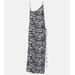 Zebra-print Side-slit Midi Dress
