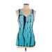 Balance Collection Active Tank Top: Teal Activewear - Women's Size Large