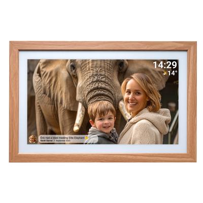 DENVER Digitaler Bilderrahmen "FRAMEO Bilderrahmen PFF-2162", braun, B:44cm H:8cm T:68cm, Digital-Bilderrahmen Image