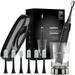 Aquasonic Black Series+ - DNF2 Ultra Whitening 40 000 VPM Rechargeable Power Toothbrush - ADA Accepted - Wireless Charging Glass - 6 Proflex Brush Heads & Travel Case - 4 Modes & Smart Timer