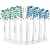 SuitShine Replacement Brush Heads DNF2 for Philips Sonicare Replacement Heads Compatible with Phillips Sonicare Snap-on Electric Tooth Brushes Aseptic Packing 8 Pack