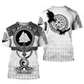 Viking Tattoo T-shirt Print Graphic T-shirt For Men's Adults' 3D Print Casual Daily