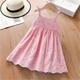 Summer Kids Princess Dresses Sleeveless Cotton Solid Color Hollow Out Children Clothes Baby Girl Wedding Birthday Party Dress