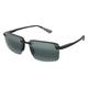 Maui Jim MJ0626S Unisex-Sonnenbrille Randlos Eckig Nylon-Gestell, schwarz