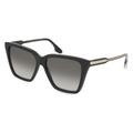 Victoria Beckham VB655S Damen-Sonnenbrille Vollrand Eckig Acetat-Gestell, schwarz