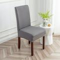 2 Pcs Milk Silk Solid Color Chair Cover Household Half Chair Cover Solid Color Stool Cover