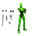 Barsme Titan 13 Action Figure Set of 9 T13 Action Figure 28D Printed Action Figures Movable Multi-jointed Figure Toys Stick Bot Articulated Robot Dummy Action Figures Toys Gifts for Him Boys Friend