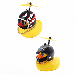 SAYTAY Rubber duck helmet bicycle horn bell car decoration mountain bike horn party supplies (pack of 2) ST-001