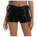 Kcodviy Women s Sequin High Waist Sexy Strappy Hollow Shorts Short Dresses for Women Walking Shorts Women Womens Spandex Shorts Womens Bike Shorts Short Robes for Women plus Size Shorts for Women 3x C