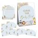 Boho Jungle Animals YPF5 Shower Game Guess The Food Game set 1 Standing Sign + 25 Answer Cards + 6 Number Cards Neutral baby Boys & Girls Shower Games Activities Decorations Supplies -SWLC016