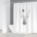 Simple Geometric Nordic Bathroom Curtain Chandelier Printing Shower Curtain Polyester Waterproof Home Decoration with 12