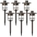 SOLPEX 6 Pack Solar YPF5 Path Lights Outdoor Glass and Bronze Finished High Lumen Output 2 Bright LEDs Light Waterproof Automatic Solar Lights for Patio Yard Lawn Garden