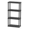 IRIS USA 4-Tier Heavy YPF5 Duty Shelving Unit 48 Medium Storage Shelf Organizer for Home Garage Basement Laundry Utility Room 12 D x 24 W x 48 H Made with Recyclabe Materials Black