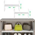 SUZLON Adjustable Closet Shelves YPF5 Expandable Metal Storage Rack Adjust Height Shelf for Cabinet Rack Storage Wardrobe Divider Shelving for Closets Locker Cupboard Kitchen