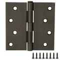 Design House Door Hinge in Oil Rubbed Bronze 4-Inch Square Corner 3-Pack