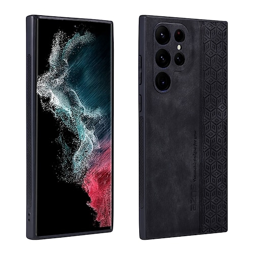 Handy Hülle Handyhüllen Für Samsung Galaxy S25 S24 S23 S23 FE S22 S21 Ultra Plus A55 5G A35 5G A25 A15 Rückseite Nicht vergilbend Warm Stoßfest Retro TPU PU-Leder Image