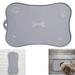 Pet Placemat Mat for Dog Cat Silicone Waterproof Feeding Watering Bowl Tray Gray (11.8 x 19.8 )