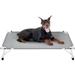 Elevated Cooling Cots Dog Bed: Raised Outdoor & Indoor Pet Cot - Aluminum Frame and Durable Teslin Mesh Fabric - Unique Designed Chew Proof Dog Bed Gray XL