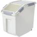 ONKER 8 Liter / 15 lbs Rice Storage Container with Measuring Cup BPA free For Rice | Grain | Pet Food | Flour 2 count White