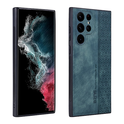 Handy Hülle Handyhüllen Für Samsung Galaxy S25 S24 S23 S23 FE S22 S21 Ultra Plus A55 5G A35 5G A25 A15 Rückseite Nicht vergilbend Warm Stoßfest Retro TPU PU-Leder Image