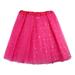 rinsvye Women s Tutu Skirt Adult Dance Fluffy Dkirt Triple Star Sequined Mesh Skirt Jean Skirt for Women Pleated Skirts for Women Womens Bathing Suits with Skirts Tennis Skirt Spray Skirt Dance Skirts