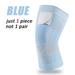 1 PCS Sports Compression Knee Pads Support Sleeve Protector Elastic Kneepad Brace Spring Support Volleyball Running Silicone Pad 1 PCS Blue M