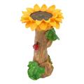 Sunflower Garden Statue Resin Decorative Sunflower Garden Figurine Sunflower Waterproof Bird Bath for Indoor Outdoor