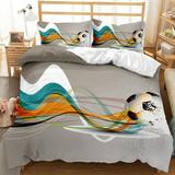 Soccer Comforter Cover Set Watercolor Tie-dye Duvet Cover for Kid Teen Boys Girls Room Decor Sports Game Quilted Duvet Cover Colorful Graffiti Hip Hop 1 Quilt Cover with 2 Pillowcases