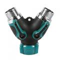 Hose Splitter 2 Way Heavy Duty 1Pc NPT3/4 Garden Faucet Y Shape Valve Water Pipe Connector Adapter