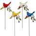 KEDONCHEN.4 Pack Metal Bird YPF5 Decorative Garden Stakes Outdoor Spring Garden Decor Indoor Outdoor Lawn Pathway Patio Ornaments 14.2 Inch Outdoor Metal Garden Decor Shaking Head Yard Art â€¦