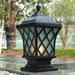 Outdoor Column Lights Square Outdoor Post Lights IP54 Waterproof Pillar Lights Rainproof Aluminum Glass Post Light Fixtures Modern Exterior Pillar Lights Villa Garden Park Lighting