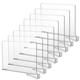 LikeU 8 PCS Acrylic YPF5 Shelf Dividers for Closets Wood Shelf Dividers Clear Shelf Separators Perfect for Clothes Organizer and Bedroom Kitchen Cabinets Shelf Storage and Organization