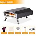 MFSTUDIO Propane Gas Pizza Oven Portable Outdoor Pizza Oven for Stone Baked Pizza Meat or Vegetables Necessary Tools Included Black