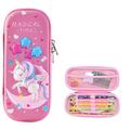 Pencil Case Organizer for kids large-capacity 3D three-dimensional multi-compartment pupil pencil case childrenâ€™s school suppliesï¼ˆStar Moon Ponyï¼‰