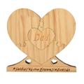 Meuva Creative Heart-shaped Detachable Wooden Ornament For Father s Day Phone Christmas Ornament Goddaughter Christmas Ornament Beautiful Ornament