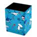 Sea Ocean Fish Pen Holder Pencil Holder Leather Pencil Cup for Desk Makeup Brush Holder Cup Pencil Case Stand Marker Holder