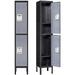 TJUNBOLIFE Metal Locker with 5 Doors Tall Steel Lockers for Employees - 5 Tier Locker Cabinets for School Gym Home Office Garage