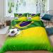 Soccer Comforter Cover Set Watercolor Tie-dye Duvet Cover for Kid Teen Boys Girls Room Decor Sports Game Quilted Duvet Cover Colorful Graffiti Hip Hop 1 Quilt Cover with 2 Pillowcases