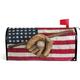 SKYSONIC Vintage Baseball Glove American Flag Magnetic Mailbox Cover Letter Post Box Cover Standard Size 21 x 18 Inch Mailbox Cover for Home Garden Yard Patio Outdoor Decor