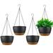 9 Hanging Planters for Indoor Outdoor Plants iMounTEK 4Pcs Self Watering Hanging Plant Pot with Drainage Holes Removable Tray Hanging Baskets Flower Pots for Garden Home