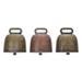 3 Pcs Vintage Decor Wind Chime Bell Decor Mini Stuffies Cow Neck Bell Bells Metal Cowbell Cow Bell Copper