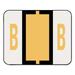 Smead BCCR Bar-Style Color-Coded Alphabetic Label B Label Roll Light Orange 500 Labels per Roll (67072)