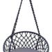 Bahia Macrame Hammock Chair With Cushion Hanging Chair For Bedroom Rope Boho Swing Chair Indoor Macrame Swinging Chair Outdoor Hand Woven Rope Hammock Accent Chair - Grey Hammock Chair Grey Cushion