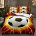 Soccer Comforter Cover Set Watercolor Tie-dye Duvet Cover for Kid Teen Boys Girls Room Decor Sports Game Quilted Duvet Cover Colorful Graffiti Hip Hop 1 Quilt Cover with 2 Pillowcases