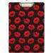 Coolnut Sexy Red Lips Kiss Prints Clipboards for Kids Student Women Men Letter Size Plastic Low Profile Clip 9 x 12.5 in Silver Clip