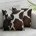 Nawypu Cow Print Decorative Throw Pillow Covers Cowhide Accent Printing Couch Pillows for Living Room Decorative Pillows for Couch Bed Living Room Sofa Outdoor Car Pillow Covers Set of 2